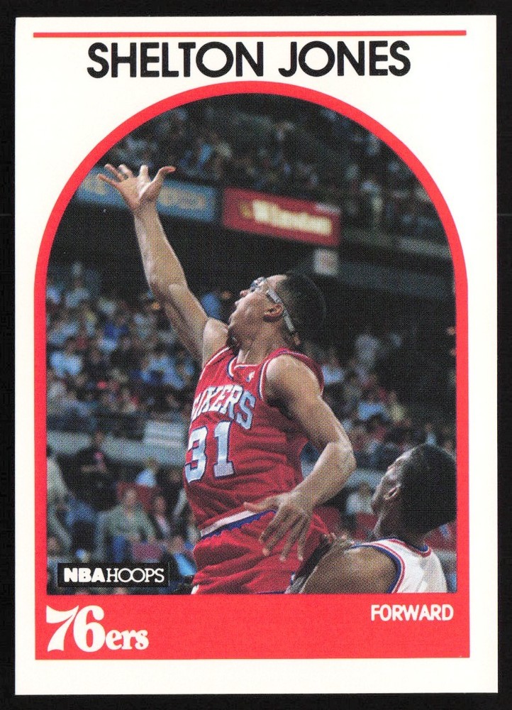1989-90 Hoops Shelton Jones RC Philadelphia 76ers #51