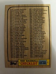 1987 TOPPS CHECKLIST 529 – 660 #654 NM