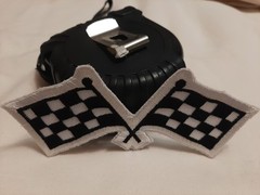 New 2 7/8 x 3 1/2&Prime; Nascar Checkered Flags Iron on Patch