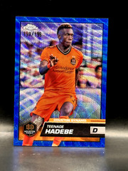 Teenage Hadebe 2023 Topps Chrome MLS Blue Wave Refractor /199 Houston Dynamo
