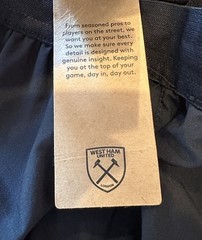 West Ham United 24/25 Umbro Presentation Pants, Black, Adult Size S Small, NWT