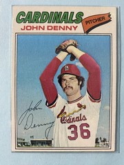 1977 Topps Baseball Lot (5) Cards #19, 48, 205, 263 & 541 John Denny