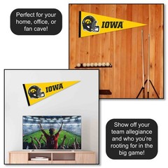 Iowa 12 in X 30 in Football Helmet Pennant