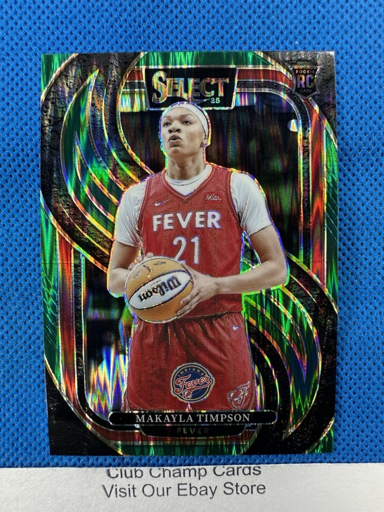 2025 #192 Makayla Timpson Panini Select WNBA Premier Green Flash Prizm RC Fever