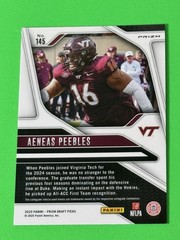 2025 Panini Snakeskin PRIZM Aeneas Peebles RC Virginia Tech No. 145