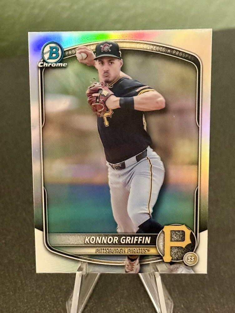 KONNOR GRIFFIN 🔥 Rookie Chrome Refractor 💎 2025 Bowman Draft #BDC-102 Pirates