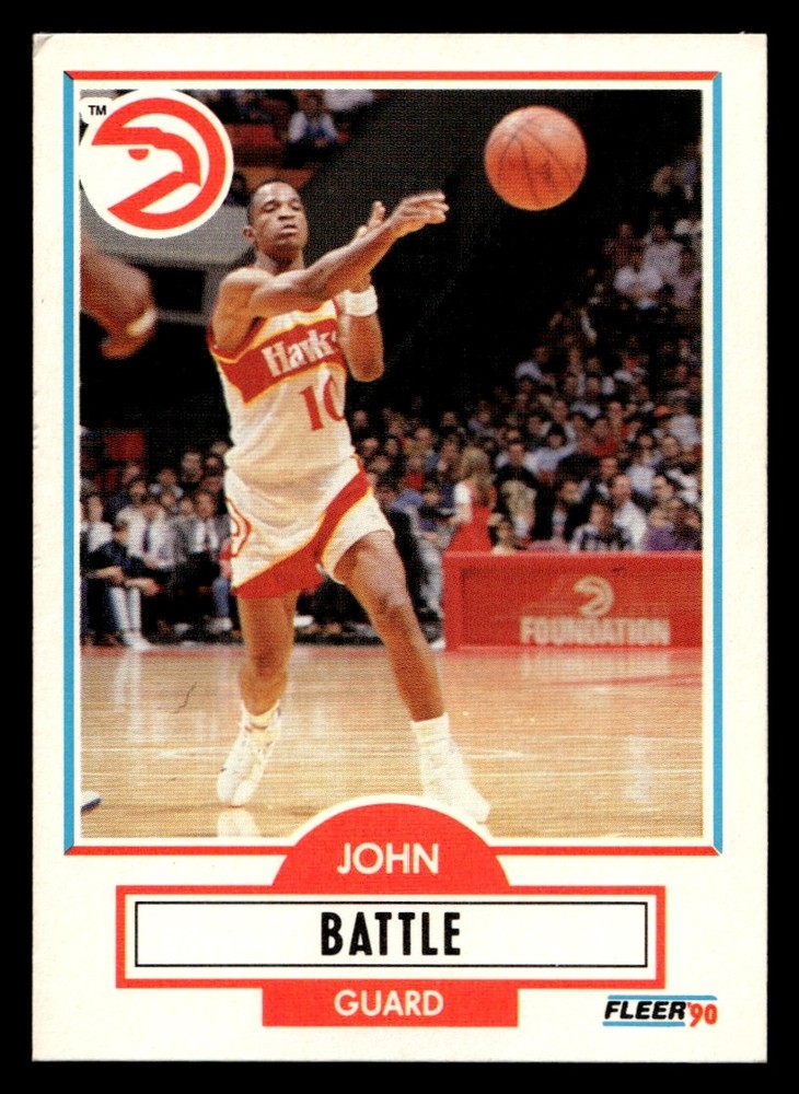 Fleer John Battle 1990 #1 Atlanta Hawks