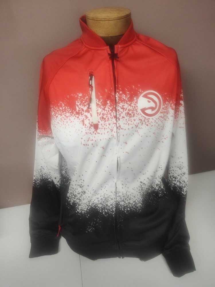 Zipway NBA Atlanta Hawks Retro Pop Full Zip Jacket Size Large Red White Black