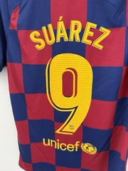Barcelona Suarez #9 2019/20 Small Home Shirt Excellent Condition AJ5532-456