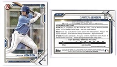 2021 Bowman Paper RC #BD-106 Carter Jensen Kansas City Royals