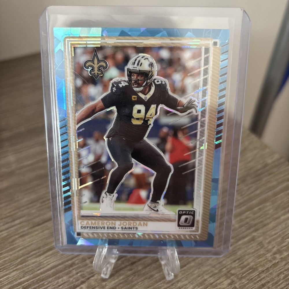 2025 Panini Donruss Optic – Cameron Jordan #170 Blue Ice Ssp /15 Saints