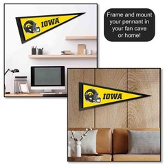 Iowa 12 in X 30 in Football Helmet Pennant