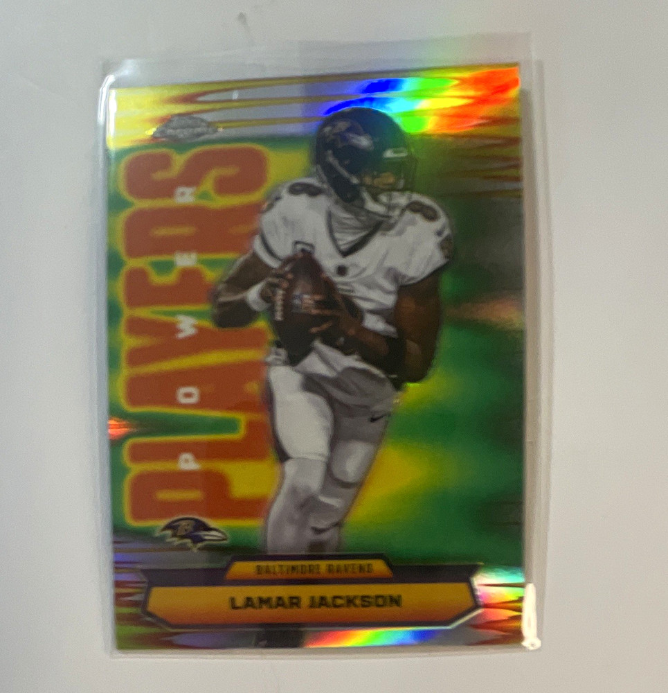 Topps 2025 Topps Chrome Lamar Jackson Power Players PP-1 Baltimore Ravens