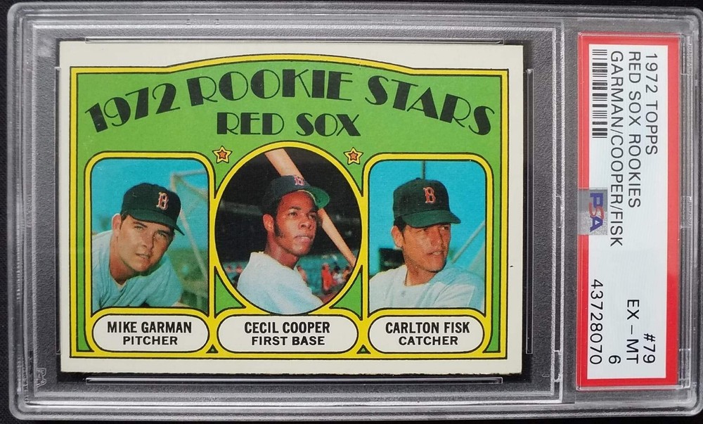 Carlton Fisk 1972 Topps RC PSA 6 Rookie Card Centered Beauty #79