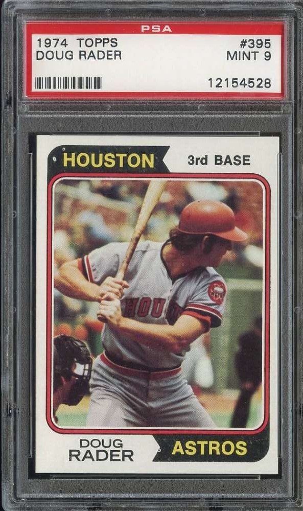 1974 TOPPS #395 DOUG RADER PSA 9 ASTROS *B74384