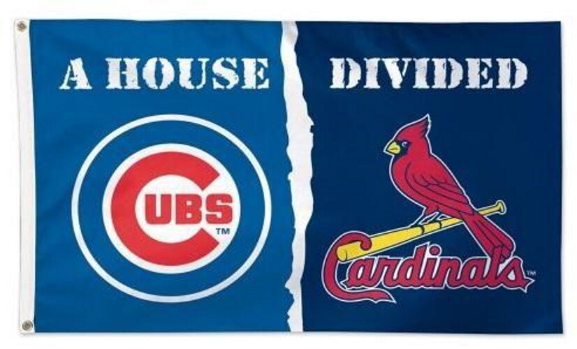 Chicago Cubs & St Louis Cardinals « House Divided » Logo Flag 3×5- With 2 Grommets