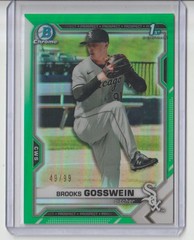 BROOKS GOSSWEIN 2021 BOWMAN CHROME 1ST #BDC-21 SN/99 GREEN