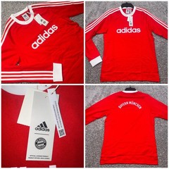 Bayern Munich Adidas Soccer Jersey Men Energy Drop 70s Long Sleeve Red Large NEW