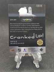 2023-24 UD Synergy Cranked Up Blue /399 Brad Marchand #CR-BM Boston Bruins