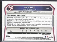 2026 Bowman #BCP-95 Eli Willits Chrome Prospects Blue Raywave Refractor #/150