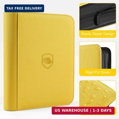 Toploader Binder, Holds 360 Toploaders, 100 Toploaders INCLUDED, 9-Pocket PU Cov