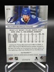 Tampa Bay Lightning – Oliver Bjorkstrand – 2025-26 UD Extended – Outburst – #613