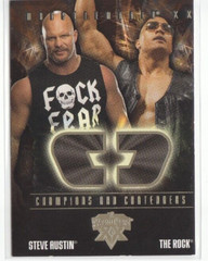 Dwayne THE ROCK Johnson STONE COLD AUSTIN WWE CHAMPIONS & CONTENDERS Insert #2CC
