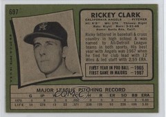 1971 Topps High # Rickey Clark #697 0dr5
