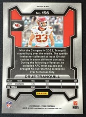 2023 Panini Prizm DRUE Tranquill Black & White Checkerboard Prizm #156 SSP