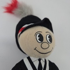 Ohio State University Buckeyes Buddy Band Plush Beanbag 1990s, 9 inches