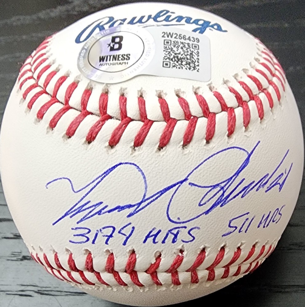 Miguel Cabrera Autographed HOF Baseball Inscribed 3174 Hits 511 HRs Beckett COA