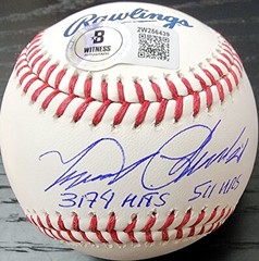 Miguel Cabrera Autographed HOF Baseball Inscribed 3174 Hits 511 HRs Beckett COA