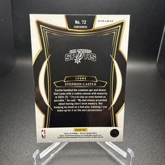 Stephon Castle 2024-25 Select – Concourse #72 Blue Cracked Ice Prizm (RC) Spurs
