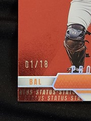 Caden Bodine 2026 Donruss Elite Prospect Status Red #1/18 BOOKEND Orioles