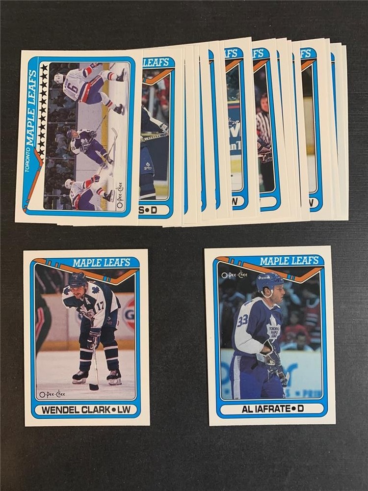 1990-91 OPC O-Pee-Chee Toronto Maple Leafs Team Set 21 Cards