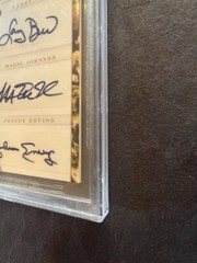 2009-10 Playoff National Treasures Larry Bird Magic Dr. J Auto /5 BGS 9.5 POP 1