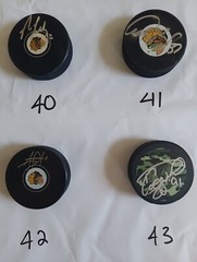 Chicago Blackhawks signed NHL Hockey Puck: Please select your players