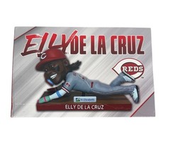 ELLY DE LA CRUZ CINCINNATI REDS SIGNED SLIDING BOBBLEHEAD BECKETT COA 4W205159