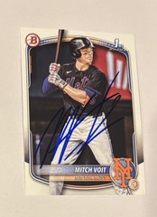 Mitch Voit Mets Baseball Autographed Signed 2025 1st Bowman Card
