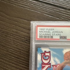 1997 Fleer MICHAEL JORDAN Soaring Stars #9 PSA 8 NBA Bulls GOAT