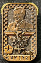 1991 – 75th Anniversary – Indianapolis 500 Mile Race Bronze Pit Badge/Pin