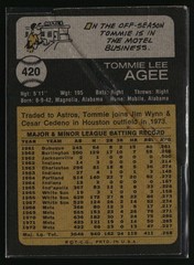 1973 Topps – Tommie Agee Psychedelic #420 Misprint