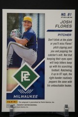 2025 Josh Flores Panini Prospect Edition #81 Blue Wave 35/75 Auto Milwaukee