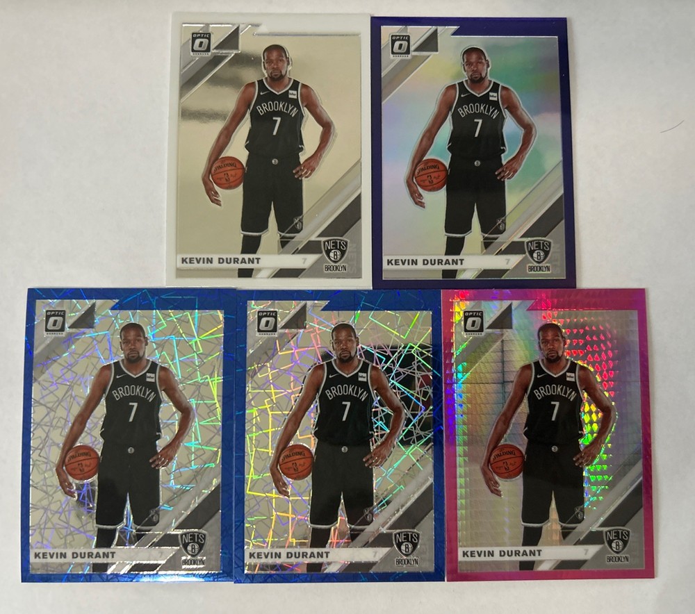 2019-20 Panini Donruss Optic – Kevin Durant #112 Lot Of 5 Purple, Pink, Blue