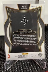 2025 Panini Select WNBA #1 DANA EVANS Concourse White Prizm /99 Las Vegas Aces