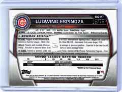 2023 Bowman Draft Sapphire Ludwing Espinoza Yellow Refractor #BDC-117 /75