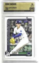2025 Topps Update Roki Sasaki Rookie # us199 Graded Card GG 10 Dodgers gem mint