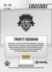*PRESALE* 2026 Panini Instant NWSL Trinity Rodman #99 ~ Washington Spirit