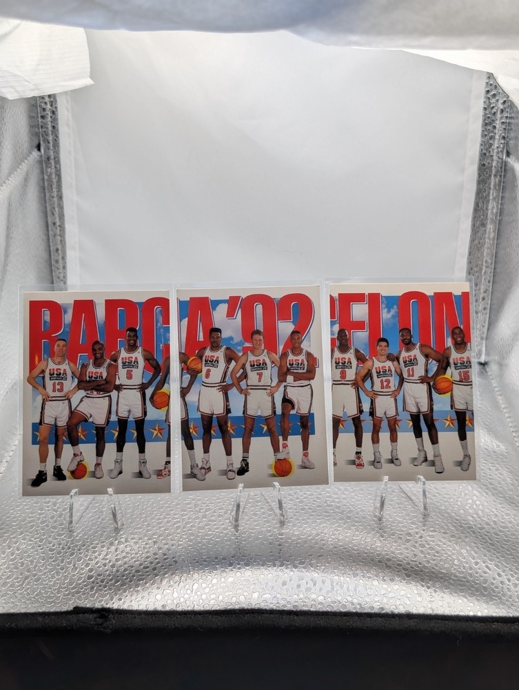 1991-92 Skybox Barcelona USA Basketball Team 3 Card Set #544/545/546 Jordan NM