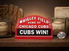 Chicago Cubs Wrigley Field Marquee Cubs Win 3D Printed Wall Shelf Desk Sign